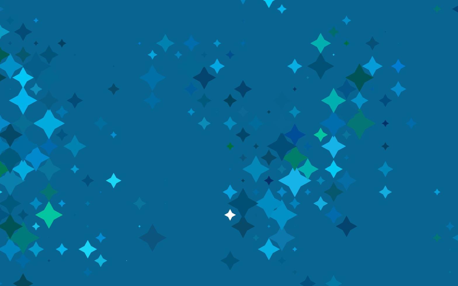 Light Blue, Green vector pattern with christmas stars.