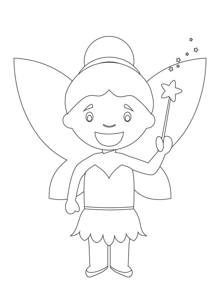 Fairy Tale Coloring Pages vector