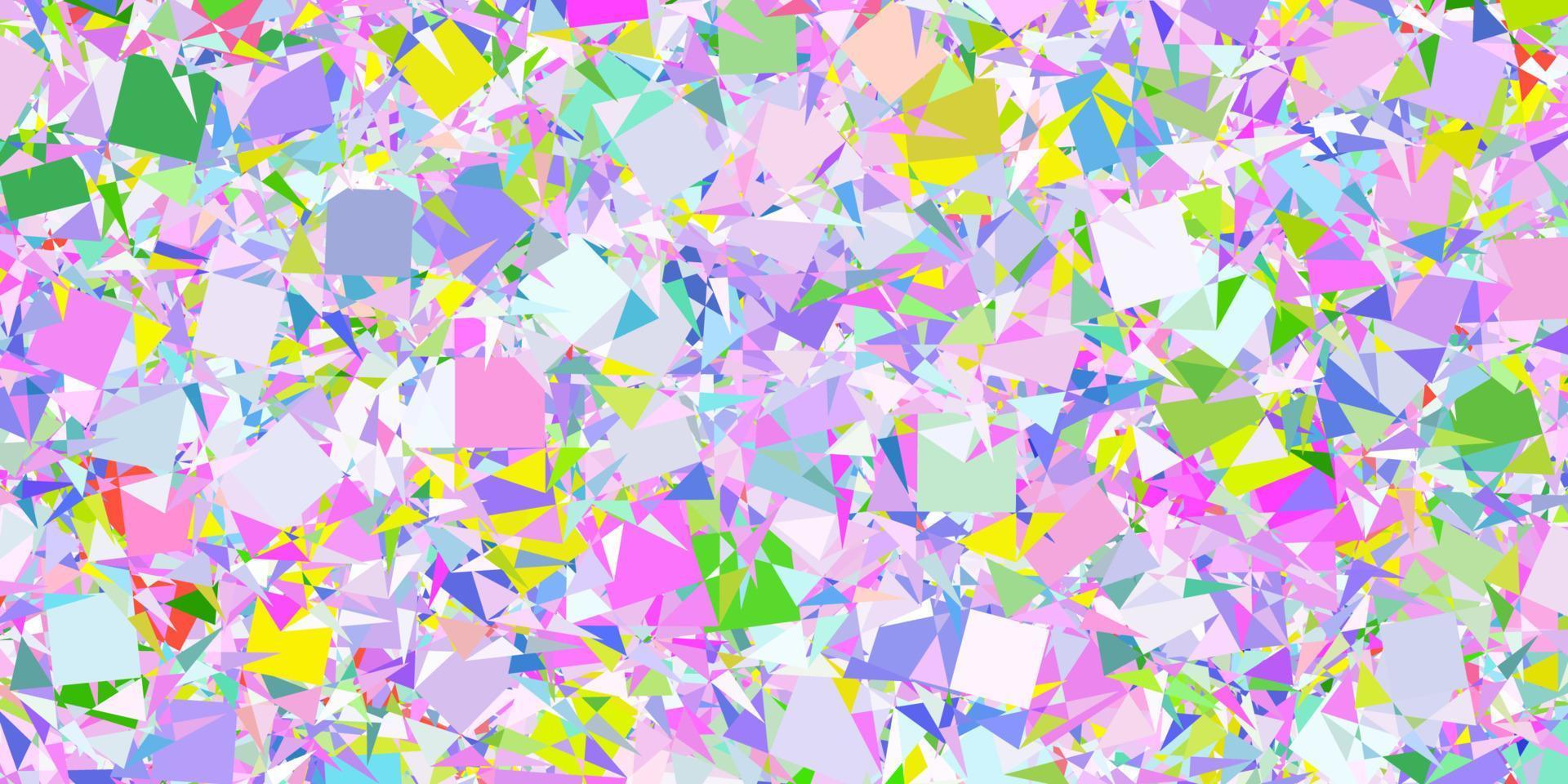 Light Multicolor vector template with triangle shapes.