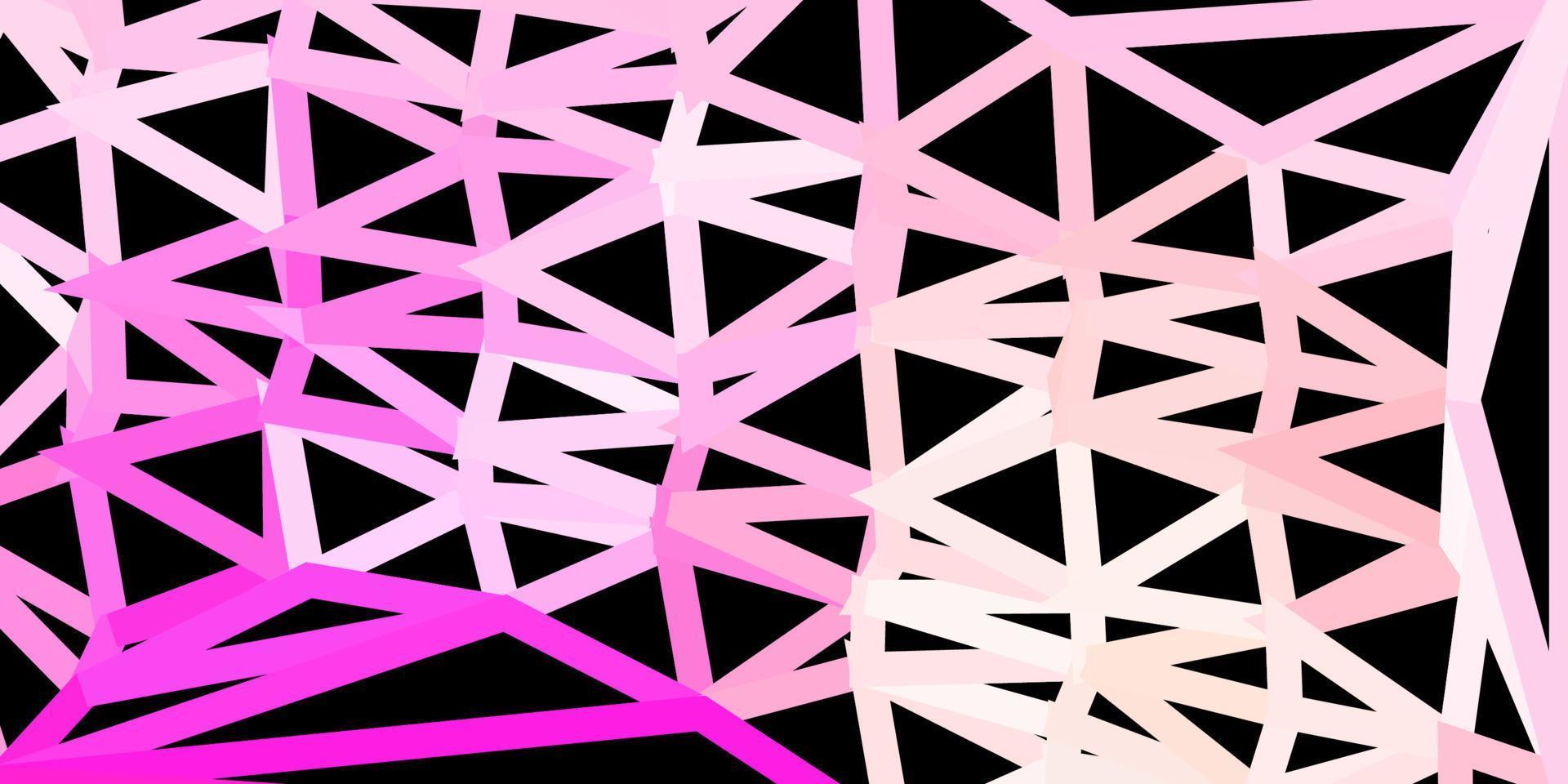 Light pink vector triangle mosaic template.