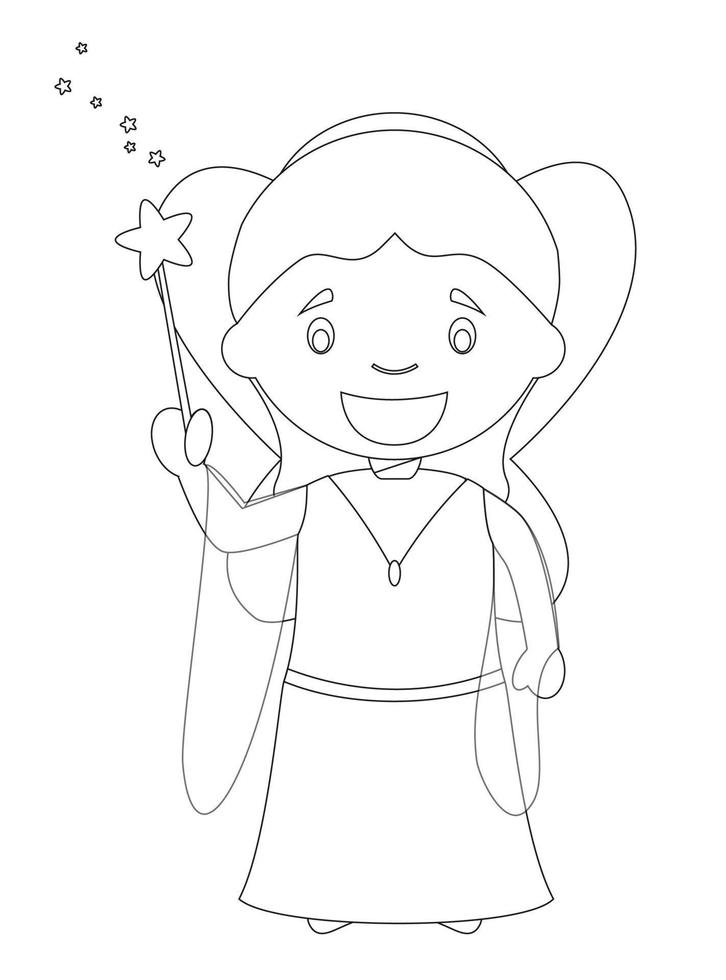 Fairy Tale Coloring Pages vector