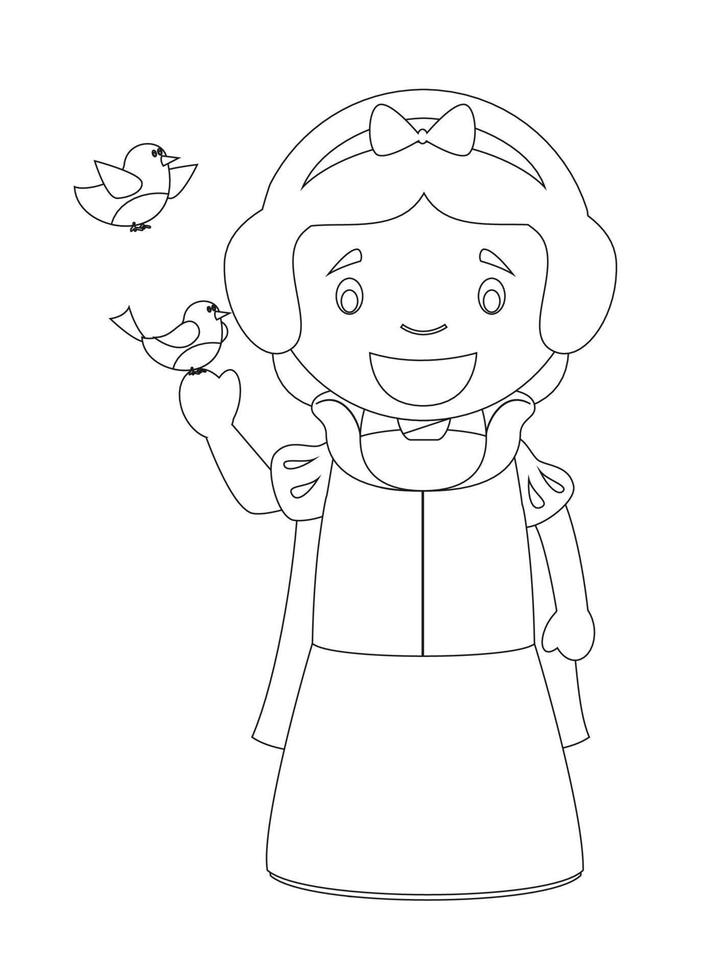 Fairy Tale Coloring Pages vector