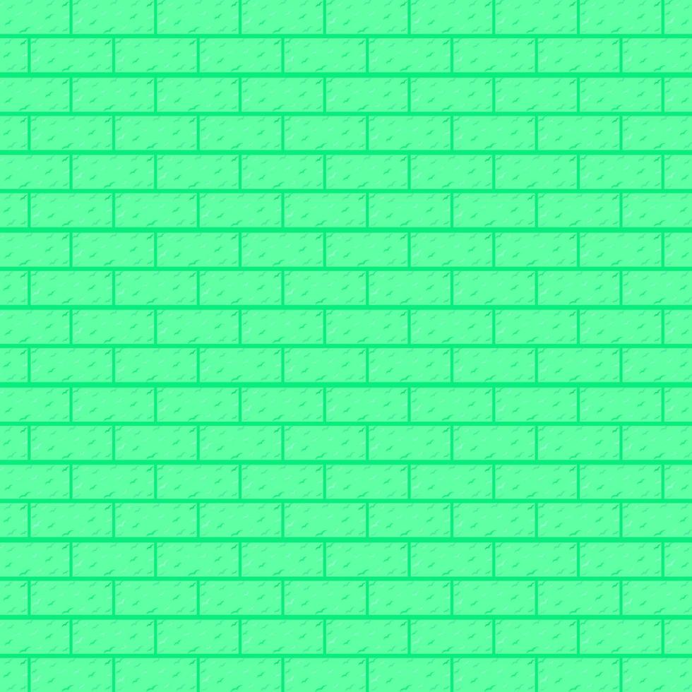 Abstract background green brick wall concrete textured wallpaper pattern seamless vector illustration