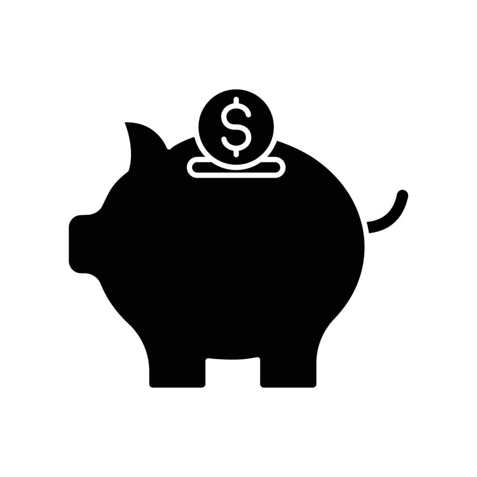 icono de vector de banco piggy que es adecuado para el trabajo comercial y modificarlo o editarlo fácilmente