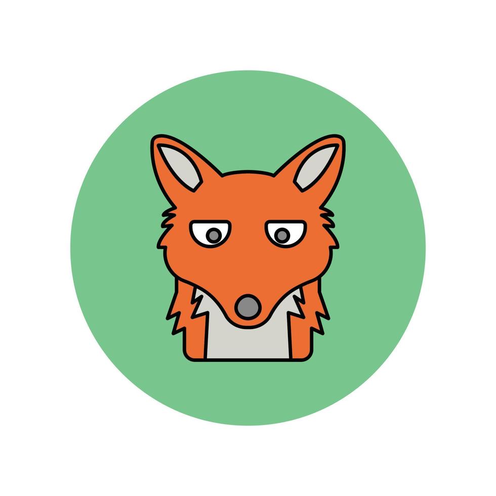 Fox animal Vector icon which is suitable for commercial work and easily modify or edit it