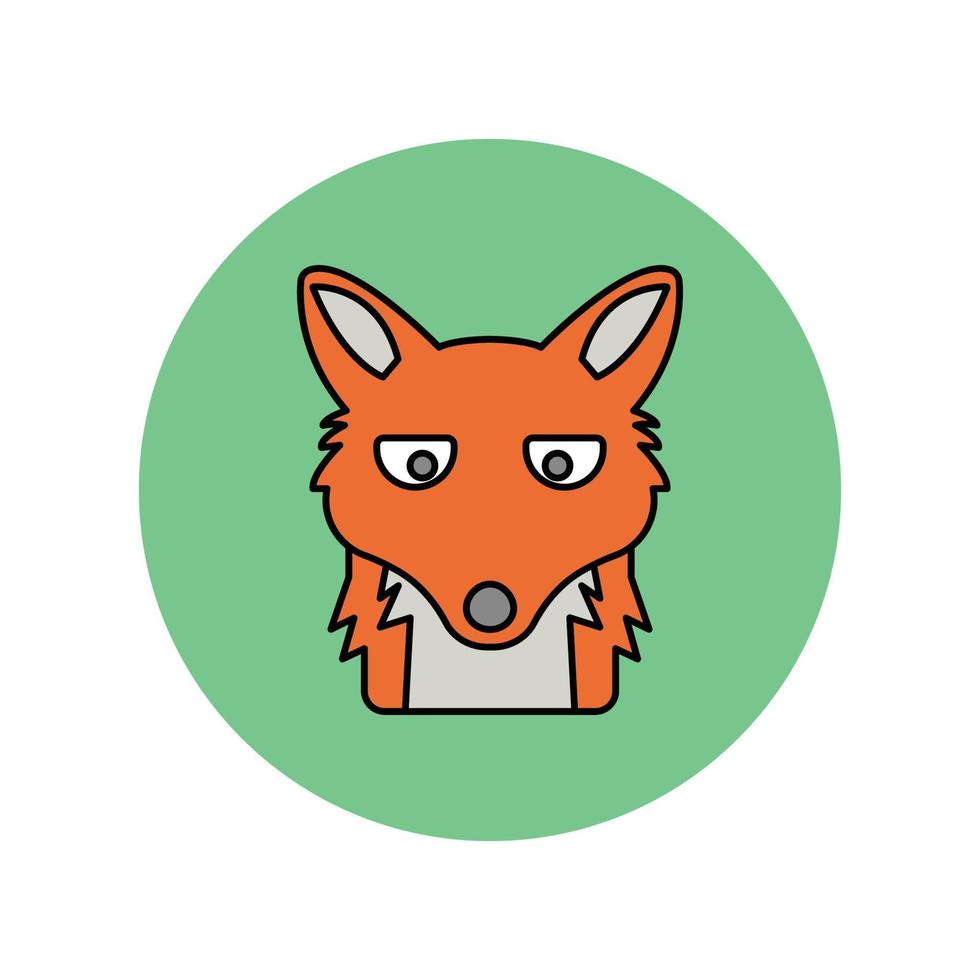 Fox animal Vector icon which is suitable for commercial work and easily modify or edit it