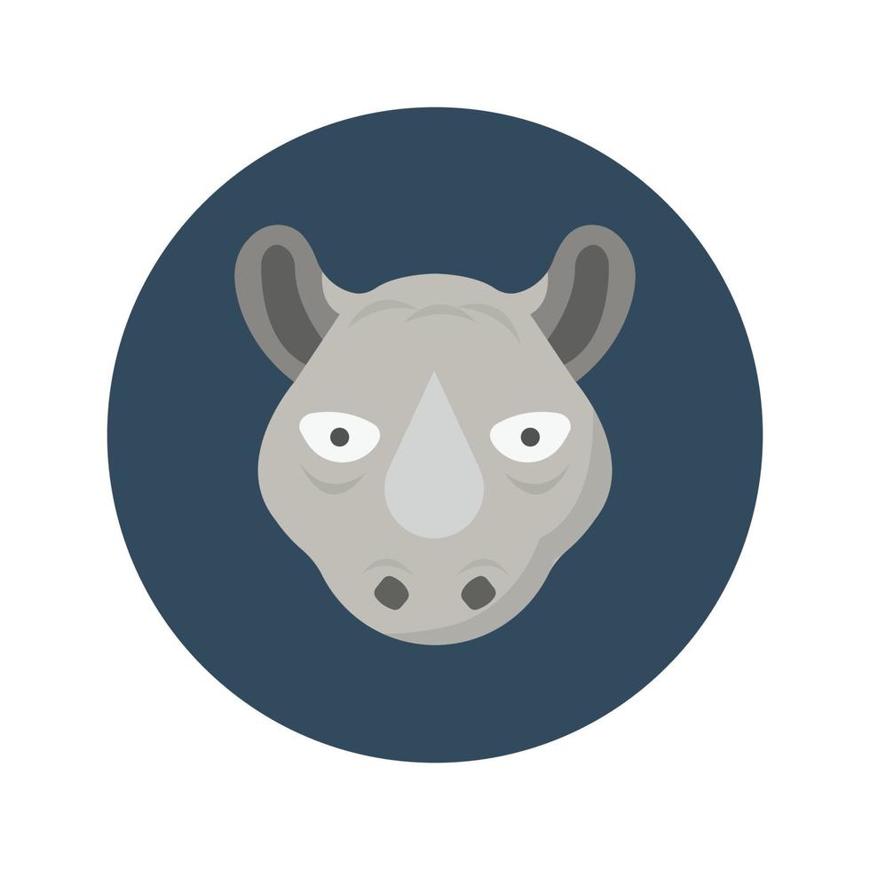 icono de vector animal de rinoceronte que es adecuado para el trabajo comercial y modificarlo o editarlo fácilmente