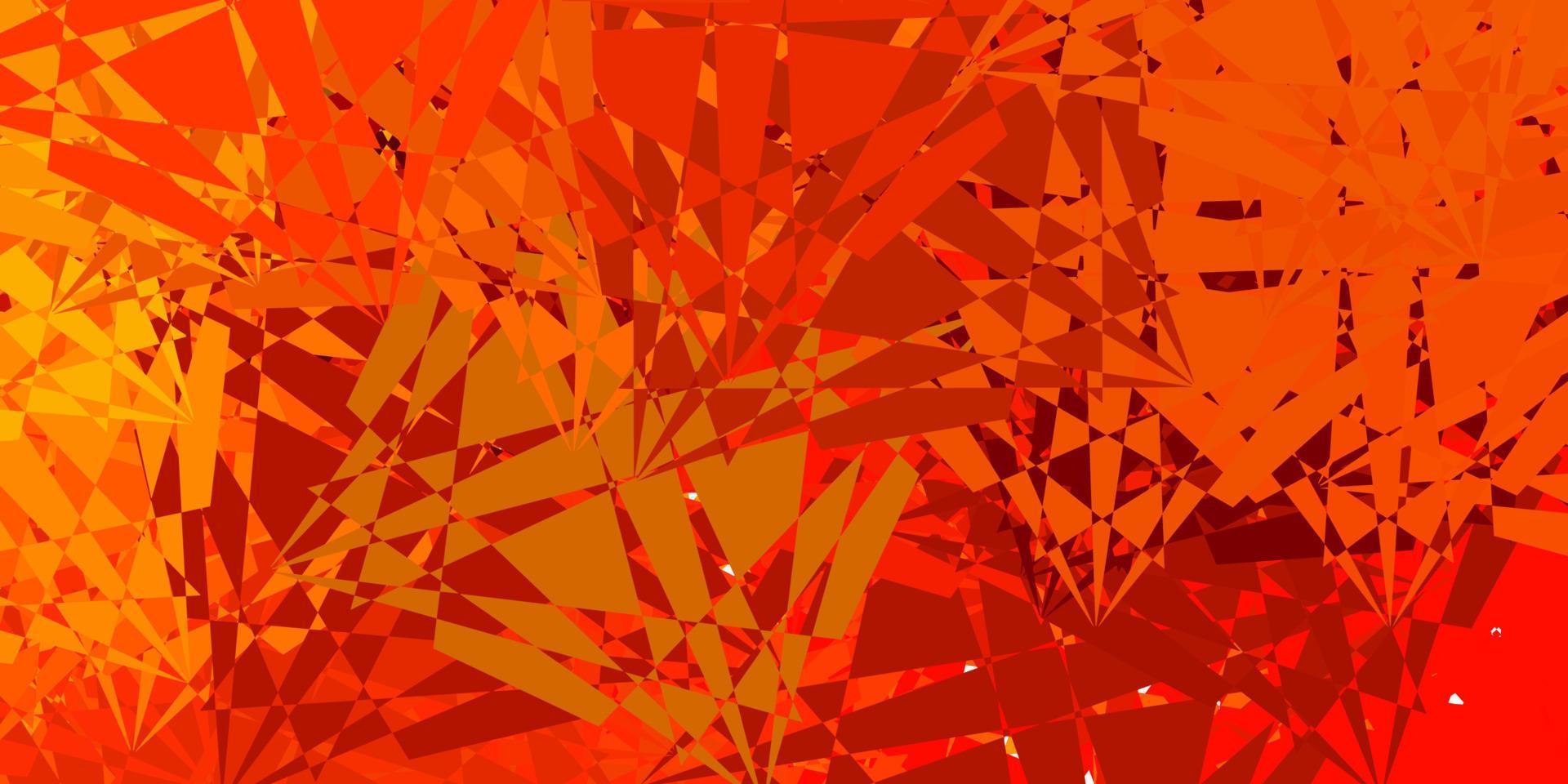 Fondo de vector naranja claro con formas poligonales.