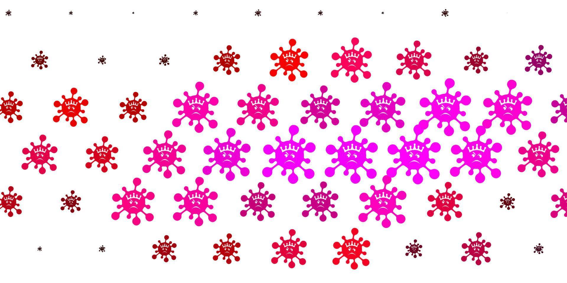 Light Pink vector template with flu signs.