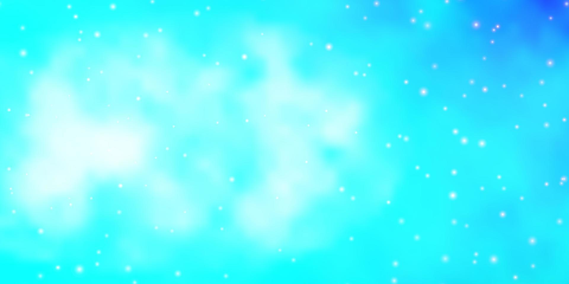 Light BLUE vector texture with beautiful stars.