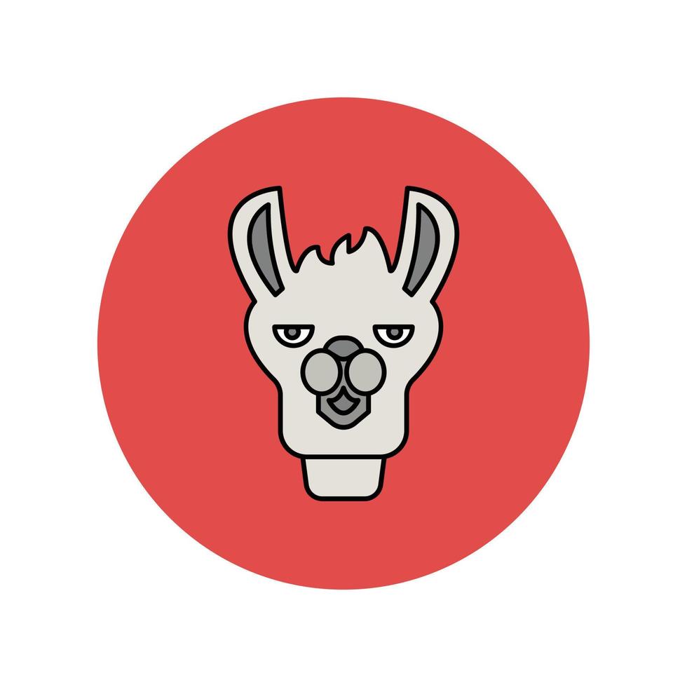 icono de vector animal de llama que es adecuado para el trabajo comercial y modificarlo o editarlo fácilmente