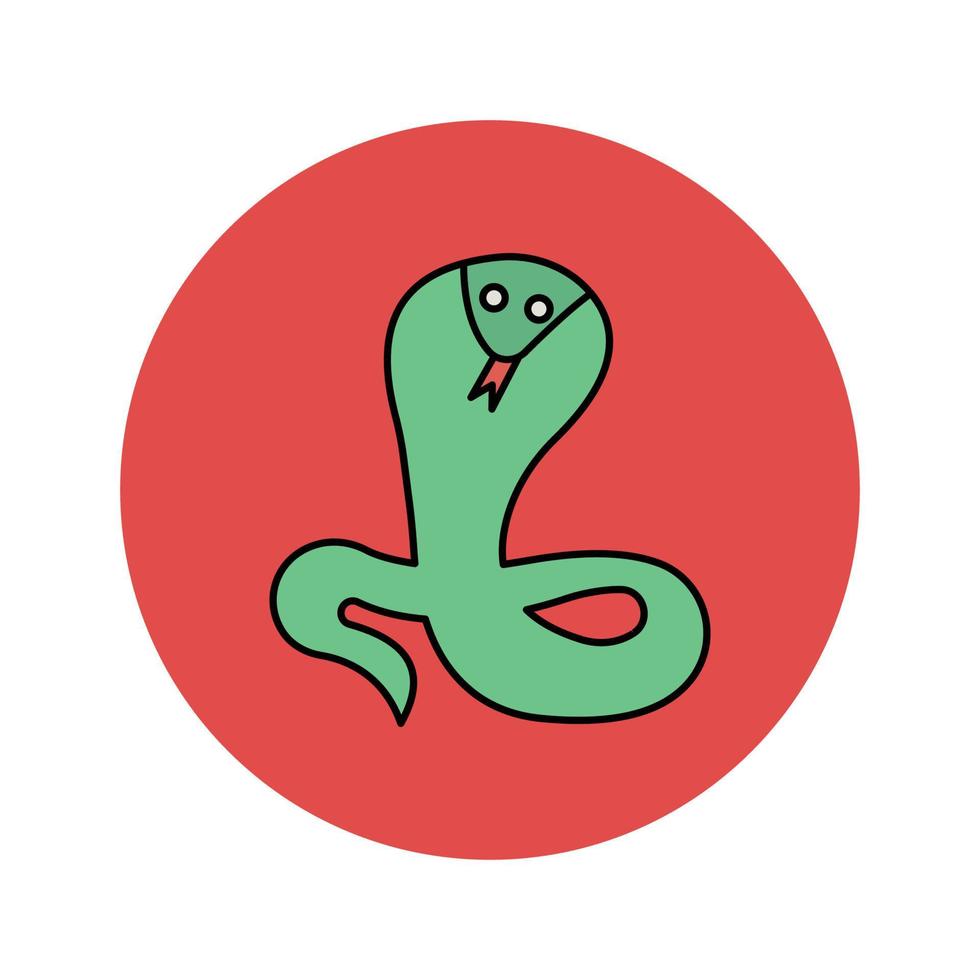 icono de vector animal de serpiente que es adecuado para el trabajo comercial y modificarlo o editarlo fácilmente