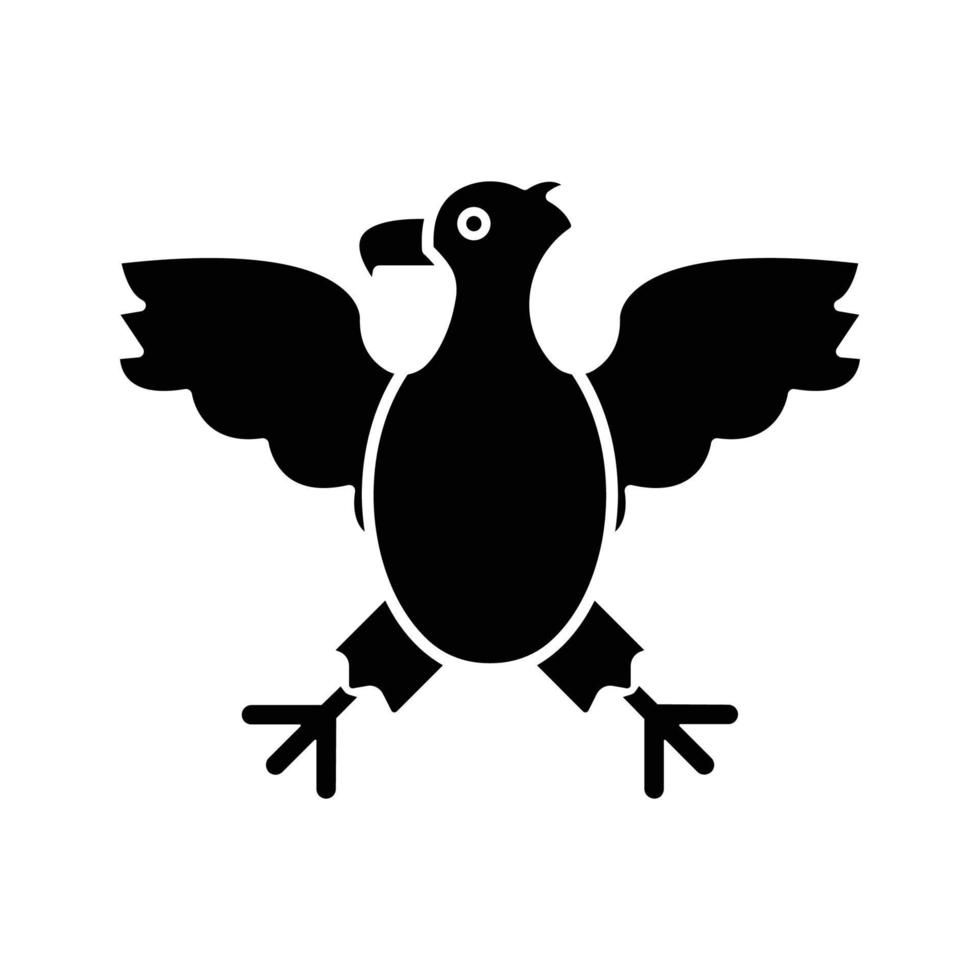 icono de vector de pájaro águila que es adecuado para el trabajo comercial y modificarlo o editarlo fácilmente
