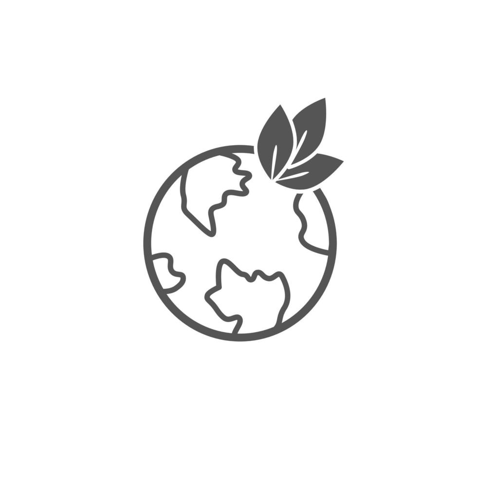 Ecology icon concept , Nature on earth , Use clean energy on the planet symbol. vector