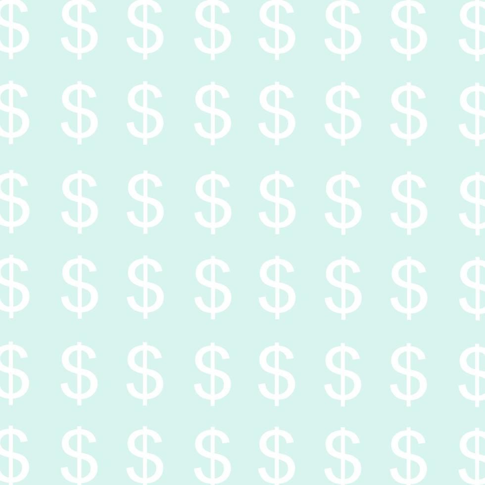 Repeat dollars text on blue background. vector