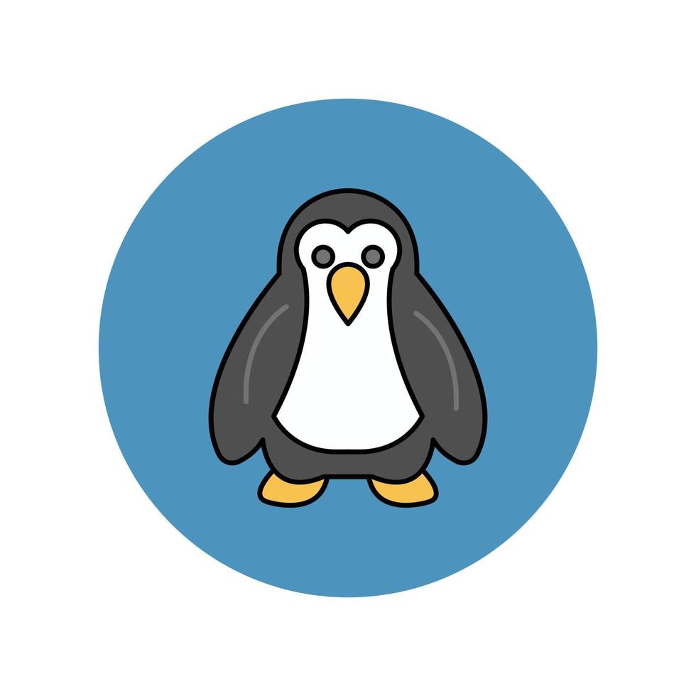 icono de vector animal de pingüino que es adecuado para el trabajo comercial y modificarlo o editarlo fácilmente