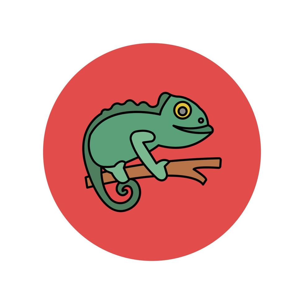 Chameleon animal Vector icon which is suitable for commercial work and easily modify or edit it