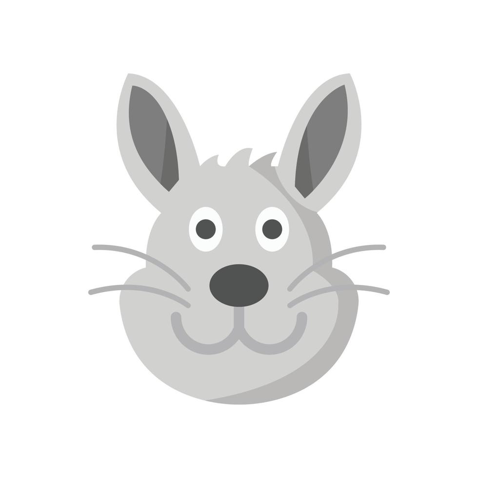 icono de vector animal de conejo que es adecuado para el trabajo comercial y modificarlo o editarlo fácilmente