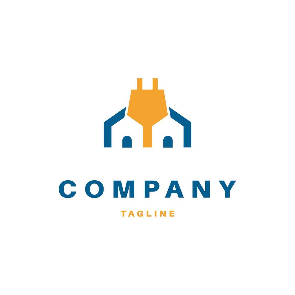 electric home logo vector