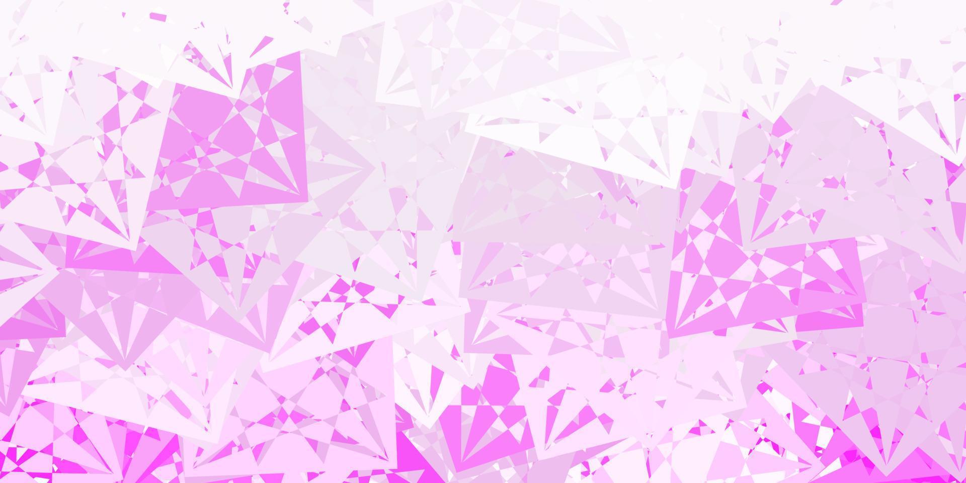 Light Pink vector template with triangle shapes.