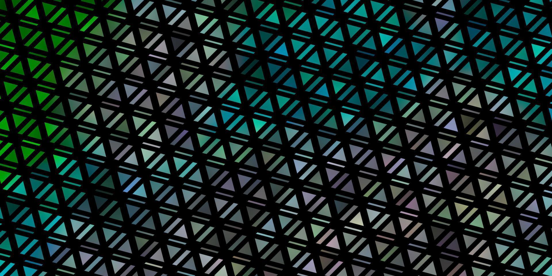 textura de vector azul claro, verde con estilo triangular.