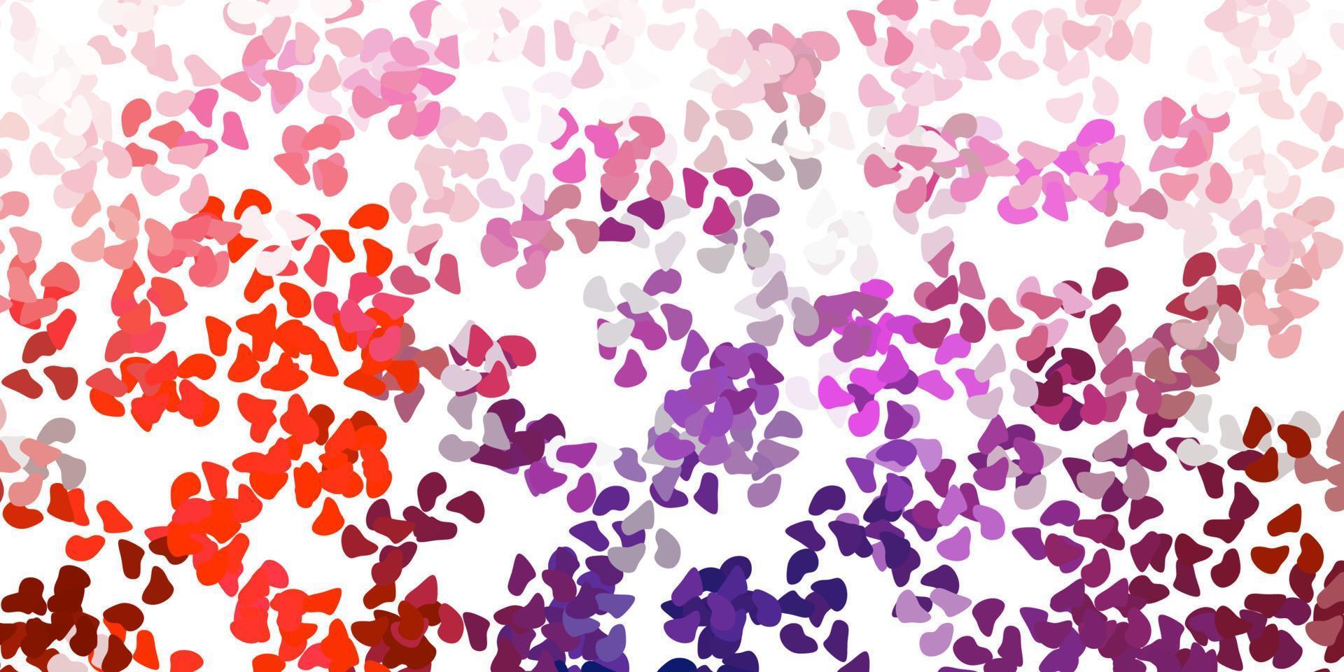 Light pink, yellow vector pattern with abstract shapes.