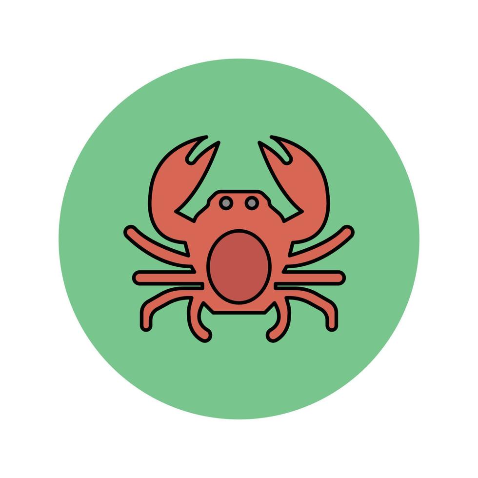 icono de vector de animal crustáceo que es adecuado para el trabajo comercial y modificarlo o editarlo fácilmente