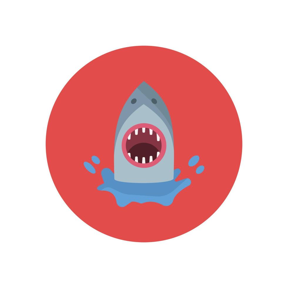 Shark attack Vector icon which is suitable for commercial work and easily modify or edit it