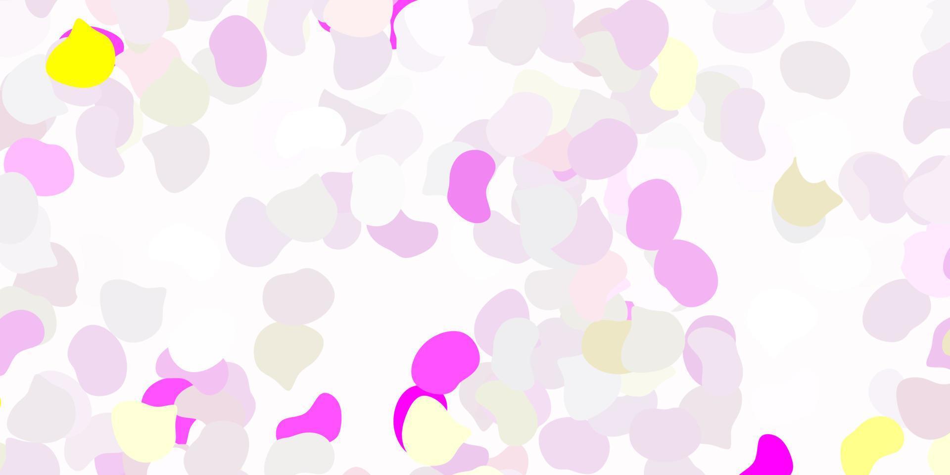 Light pink, yellow vector template with abstract forms.