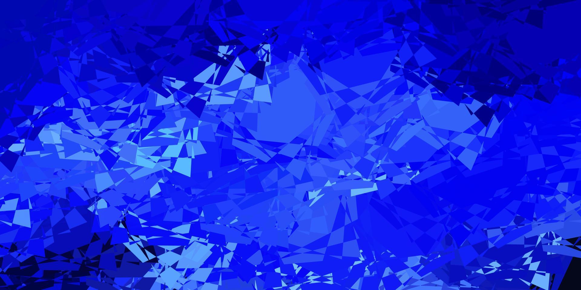 Telón de fondo de vector azul oscuro con triángulos, líneas.