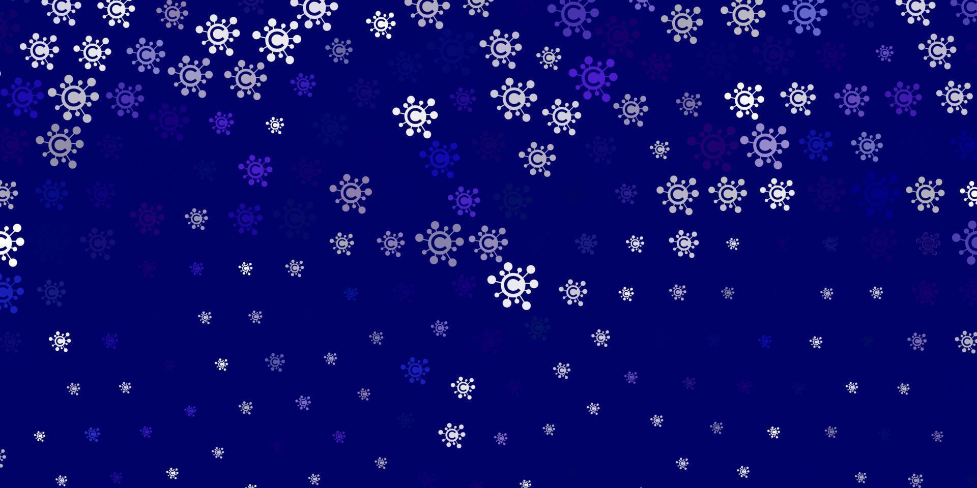 Light Purple vector pattern with coronavirus elements.