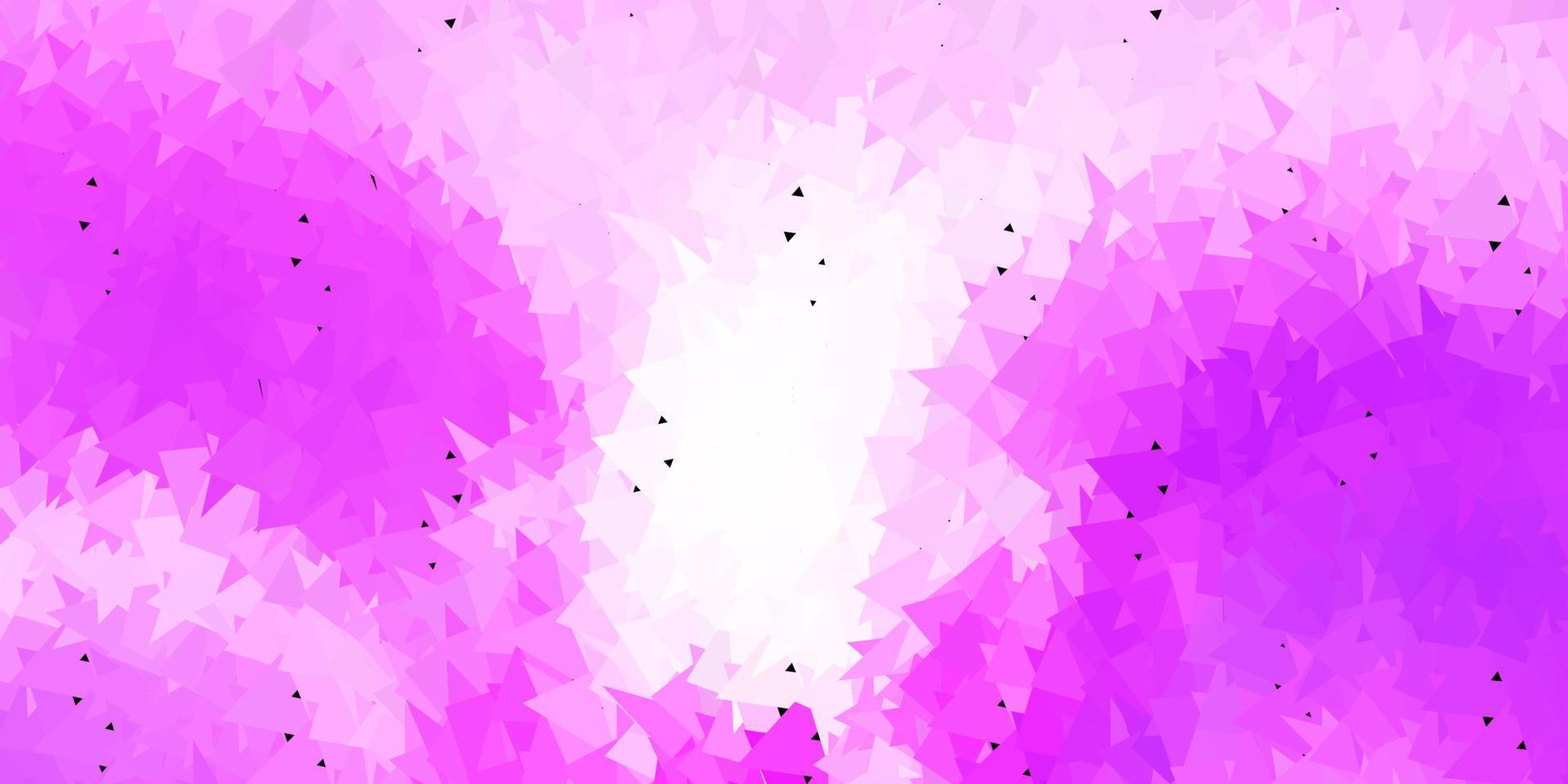 Light purple vector triangle mosaic template.