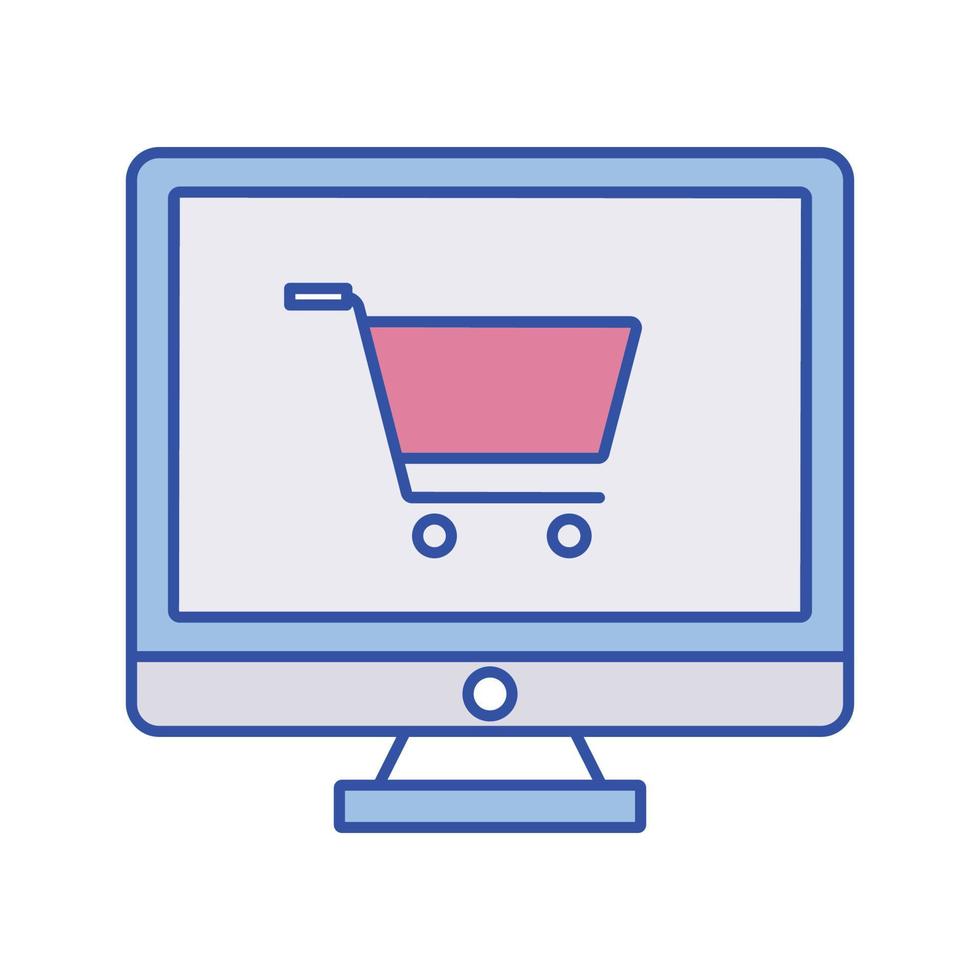 Online Cart Vector icon which is suitable for commercial work and easily modify or edit it