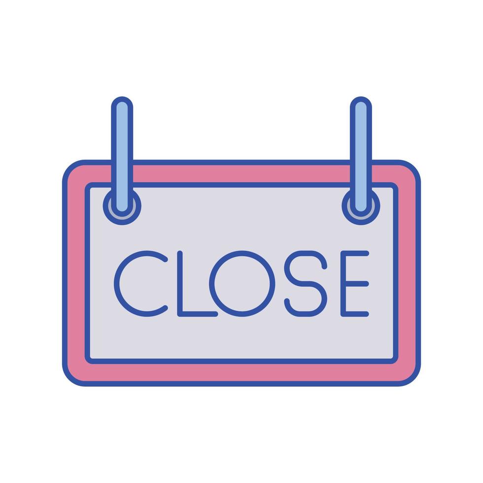 Close Board Vector icon which is suitable for commercial work and easily modify or edit it