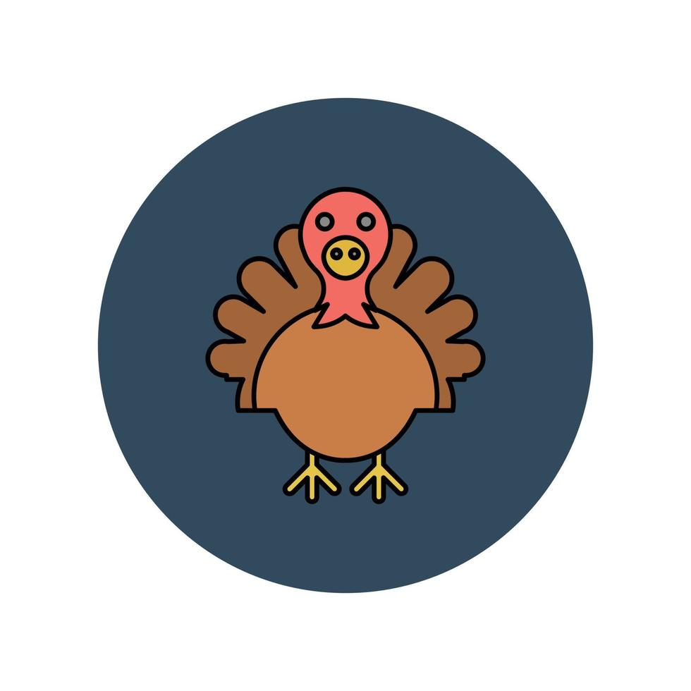 turkey animal Vector icon which is suitable for commercial work and easily modify or edit it