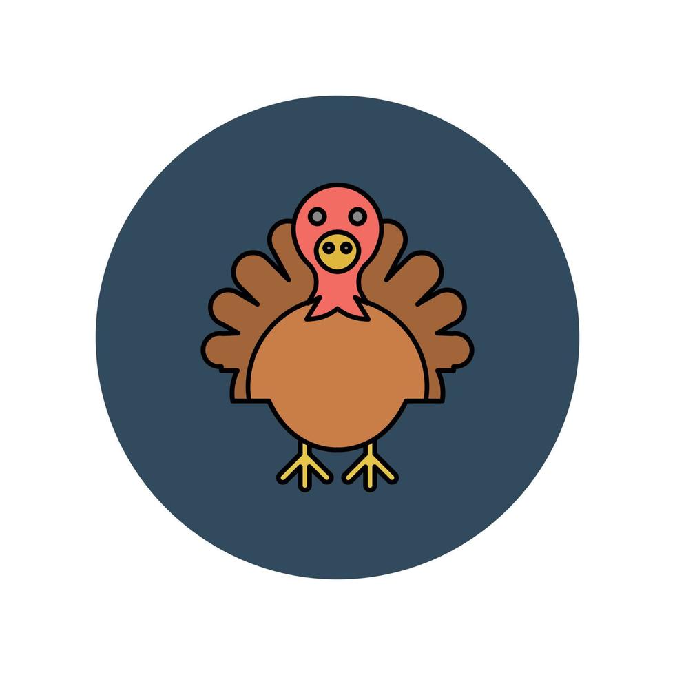 turkey animal Vector icon which is suitable for commercial work and easily modify or edit it