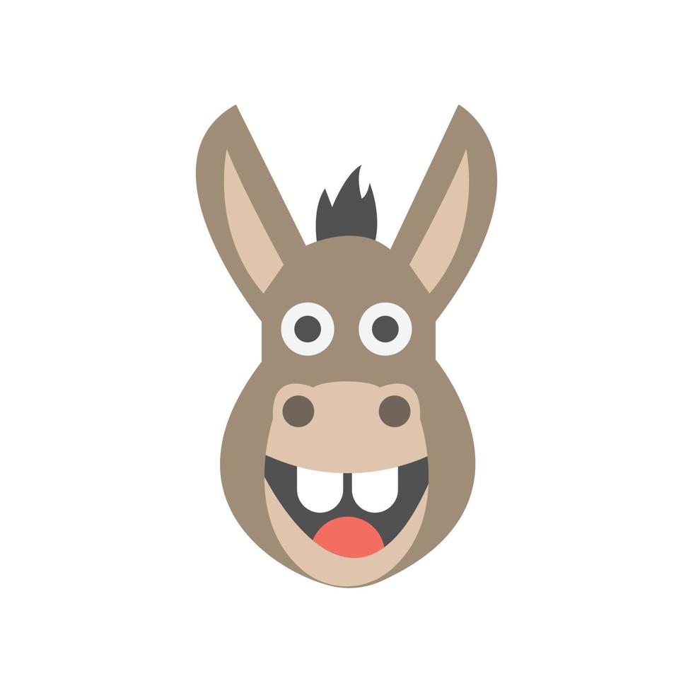 Donkey animal Vector icon which is suitable for commercial work and easily modify or edit it