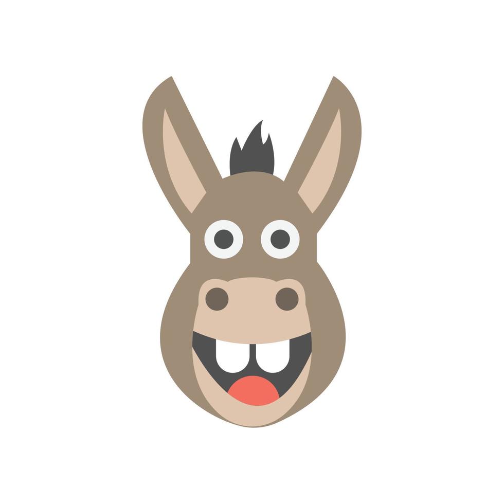 icono de vector animal de burro que es adecuado para el trabajo comercial y modificarlo o editarlo fácilmente