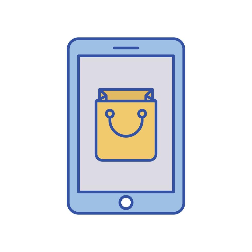 online Shopping App Vector icon which is suitable for commercial work and easily modify or edit it