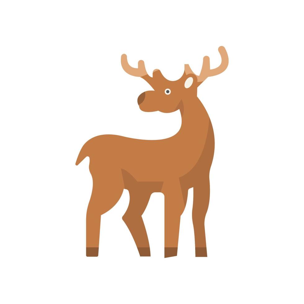 icono de vector animal de ciervo que es adecuado para el trabajo comercial y modificarlo o editarlo fácilmente