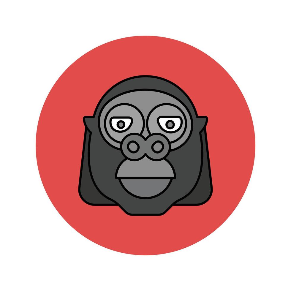 Gorilla animal Vector icon which is suitable for commercial work and easily modify or edit it