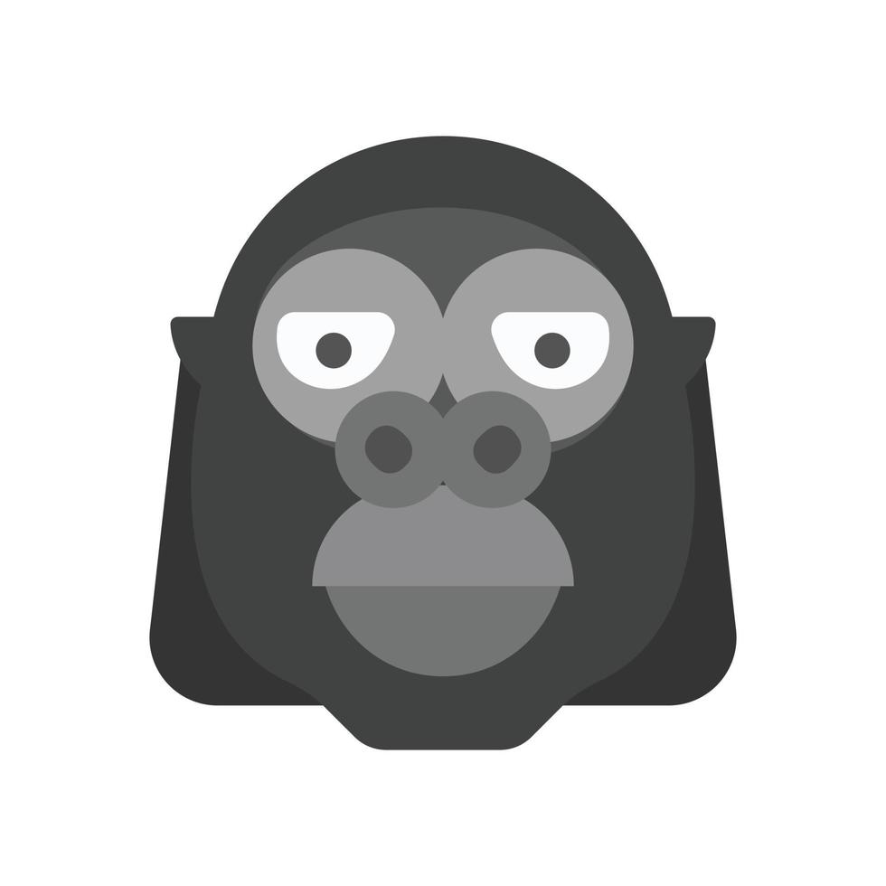 icono de vector animal de gorila que es adecuado para el trabajo comercial y modificarlo o editarlo fácilmente