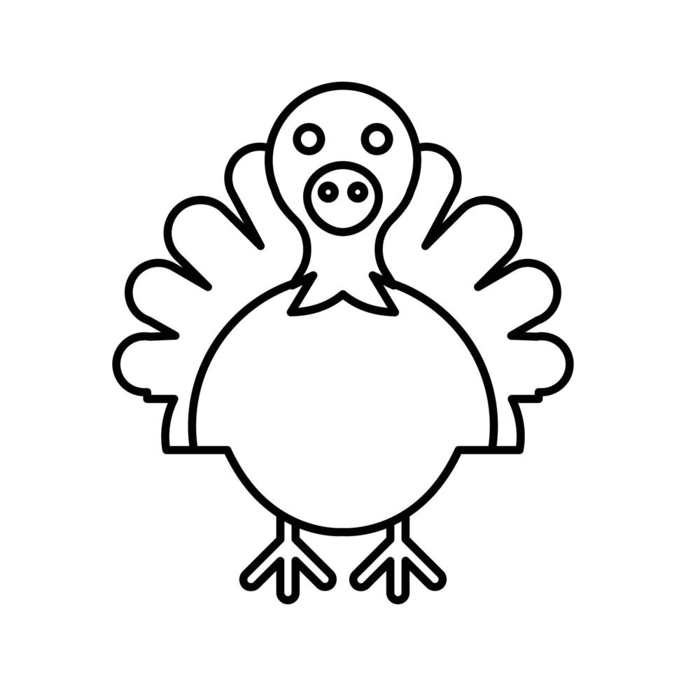 turkey animal Vector icon which is suitable for commercial work and easily modify or edit it