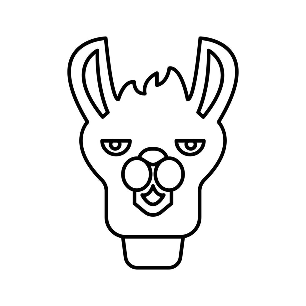 icono de vector animal de llama que es adecuado para el trabajo comercial y modificarlo o editarlo fácilmente