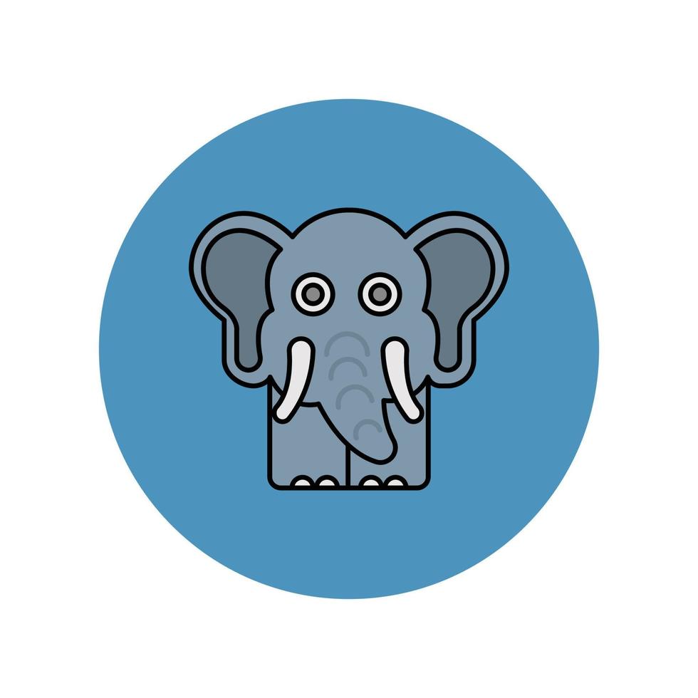 icono de vector animal de elefante que es adecuado para el trabajo comercial y modificarlo o editarlo fácilmente