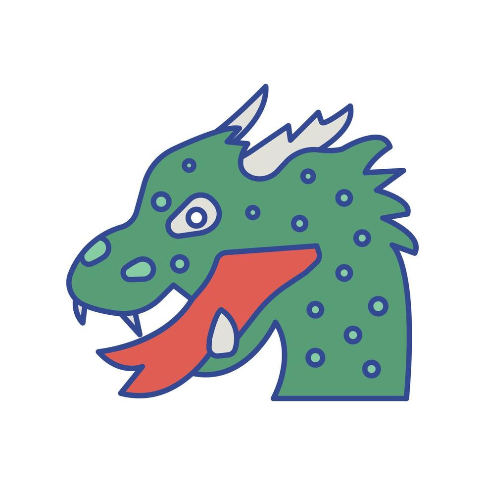 icono de vector de monstruo de dragón que es adecuado para el trabajo comercial y modificarlo o editarlo fácilmente