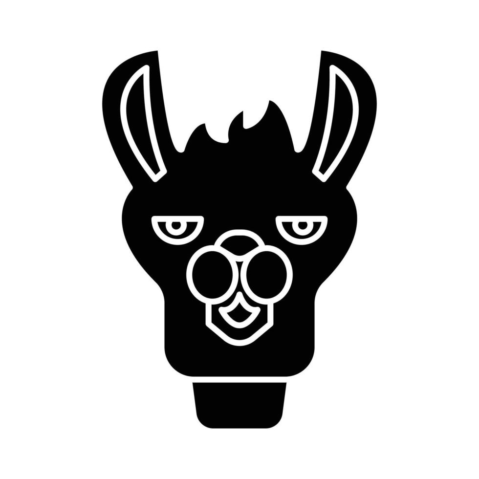 icono de vector animal de llama que es adecuado para el trabajo comercial y modificarlo o editarlo fácilmente