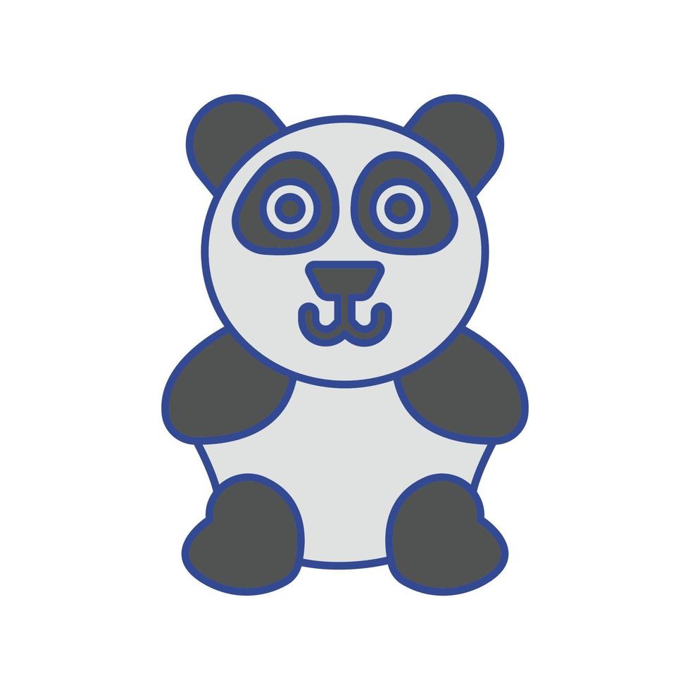 icono de vector animal panda que es adecuado para el trabajo comercial y modificarlo o editarlo fácilmente