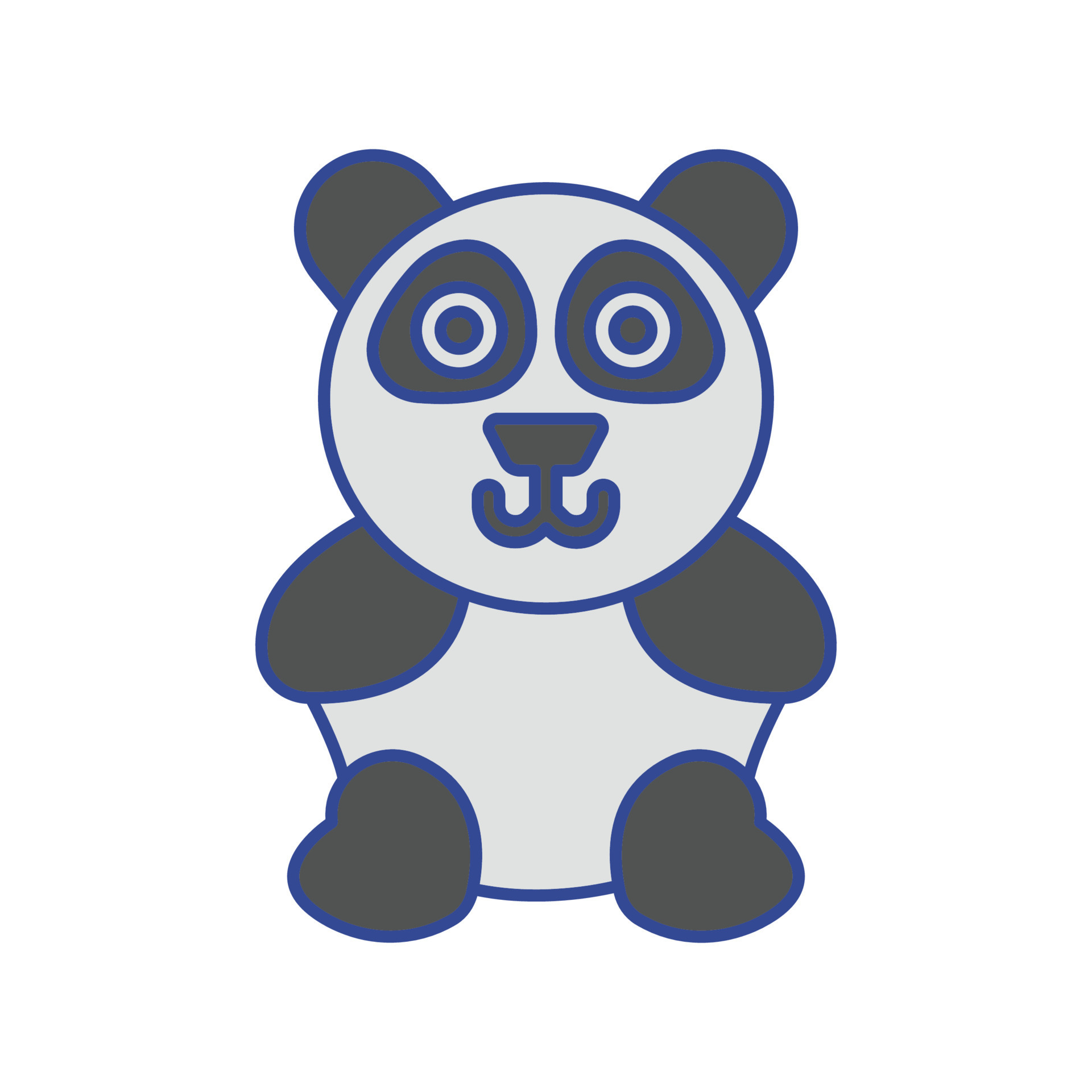 Panda animal Vector icon which is suitable for commercial work and