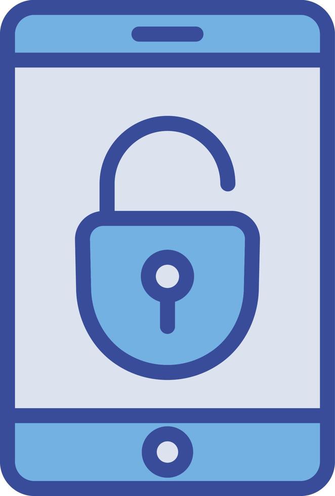 icono de vector aislado de desbloqueo móvil que puede modificar o editar fácilmente